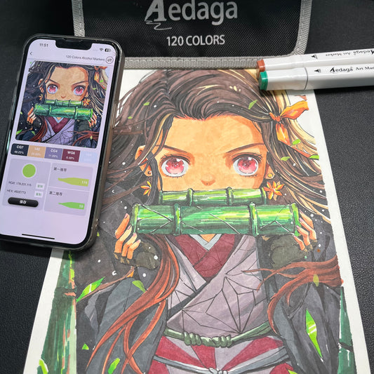 Record the beautiful moment with Aedaga Dual Tip Brush Pens.#Aedaga Color APP#