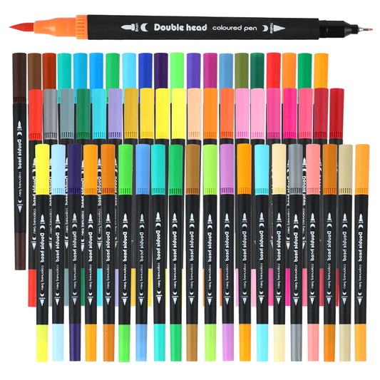 60 Colors Dual Tip Brush Pens